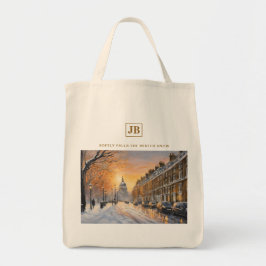 Zacht Herfsten de wintersneeuw Canvas tas