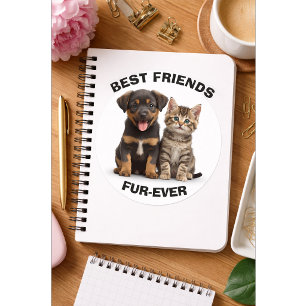 Zacht Honden- en Kattensticker Ronde Sticker