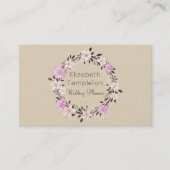 Zacht Hues Floral Wreath Elegant Visitekaartje (Voorkant)
