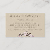 Zacht Hues Floral Wreath Elegant Visitekaartje (Achterkant)