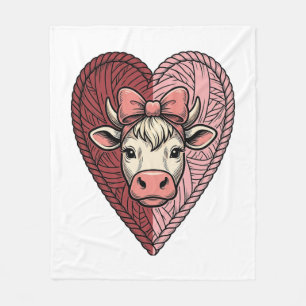 Zacht IJs Hart Garens Vintage Gravure Ontwerp_1 Fleece Deken