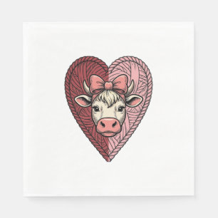 Zacht IJs Hart Garens Vintage Gravure Ontwerp_1 Servet