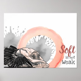 Zacht Is Niet Zwak, Elegante Balletdanseres Waterv Poster
