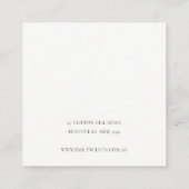 Zacht Ivoor Bleek Goud Aardappelbeeldscherm met ma Vierkante Visitekaartje (Achterkant)