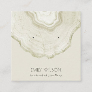 Zacht Ivoor Bleek Goud Aardappelbeeldscherm met ma Vierkante Visitekaartje