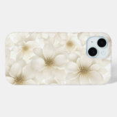 Zacht Ivoor Bloemen Abstract Case-Mate iPhone Case (Achterkant (horizontaal))