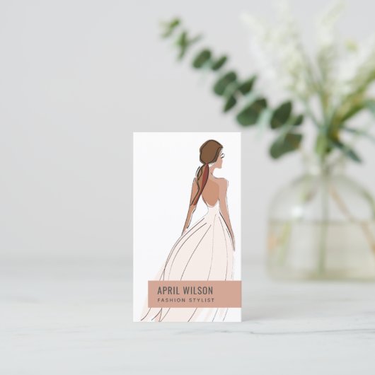 ZACHT IVOOR WIT ROEST TROUWJURK BRUIDSJURK VISITEKAARTJE (Staand voorkant)