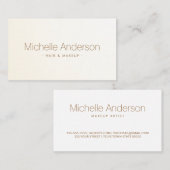 Zacht ivoorcrème trendy satin gradiënt visitekaartje (Voorkant / Achterkant)