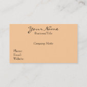 Zacht Ivory-Roos Visitekaartje (Achterkant)