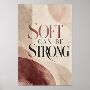 Zacht Kan Sterk Elegante Abstracte Typografie Muur Poster