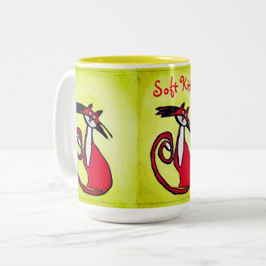 Zacht Kat - Mok van 15 oz (Voorkant links)
