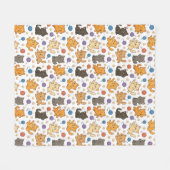 Zacht Kat Motief Fleece Deken (Voorkant (Horizontaal))