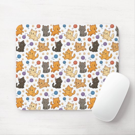 Zacht Kat Motief Muismat (Met muis)