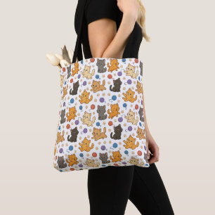 Zacht Kat Motief Tote Bag