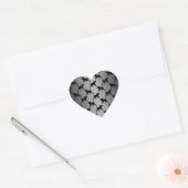 Zacht Kat Silhouet Patroon Hart Sticker (Envelop)
