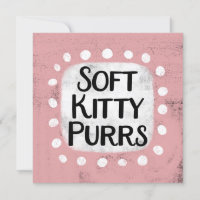 Zacht Kat Spint Wenskaart