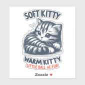 Zacht Kat Sticker (Vel)