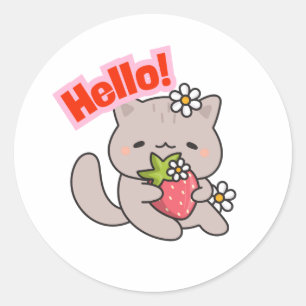 Zacht kat sticker
