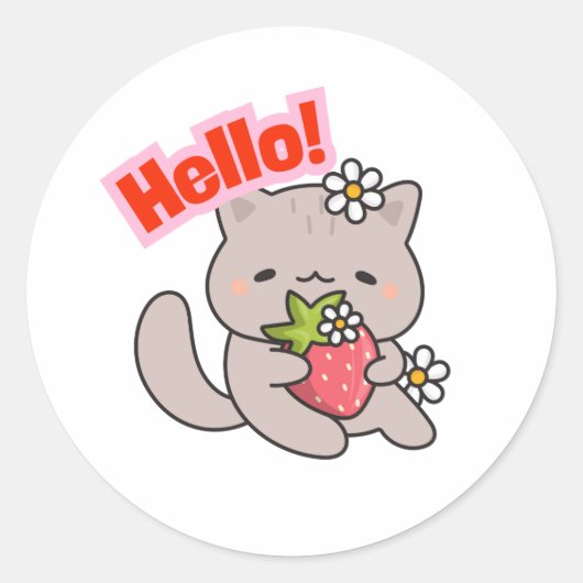 Zacht kat sticker (Voorkant)