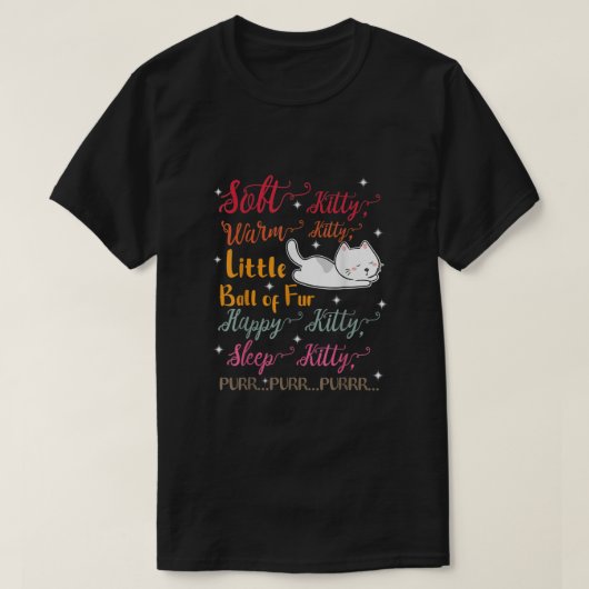 Zacht Kat Warm Kat Kleine knal Slaap Kit T-shirt (Design voorkant)