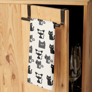 Zacht Katje Patroon Whimsical Kitten Theedoek