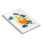 Zacht Katje Vliegend met Paraplu Notitieboek (Rechterzijde)