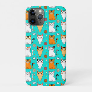 Zacht Katpatroon Met Kleurrijke Katten, Garensball Case-Mate iPhone Case