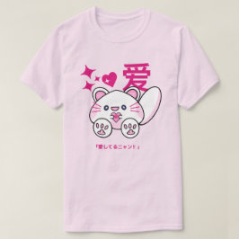 Zacht & Kawaii – Pastel Roze Kat T-Shirt 💕🐾