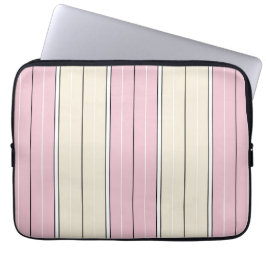 Zacht Kleur Verticaal Streeppatroon Ontwerp Laptop Sleeve