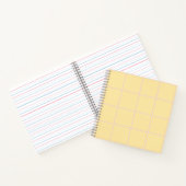 Zacht Kleur Verticaal Streeppatroon Ontwerp Notitieboek (Binnen)