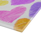 Zacht Kleurrijk Hart Pastel Valentijn Liefde Patro Snijplank (Hoek)