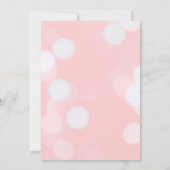 Zacht koraal roze en zwart elegante bruiloft kaart (Achterkant)