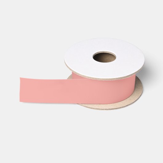 Zacht koraal - roze satijnen lint (Spoel)