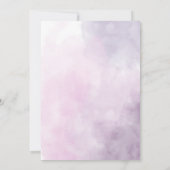 Zacht lavendel goudbloemen moederdag kaart (Achterkant)