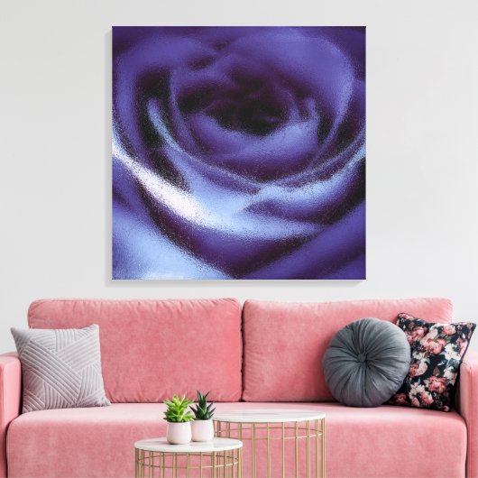 Zacht lavendelglas Roos Canvas Afdruk (Insitu (Woonkamer))