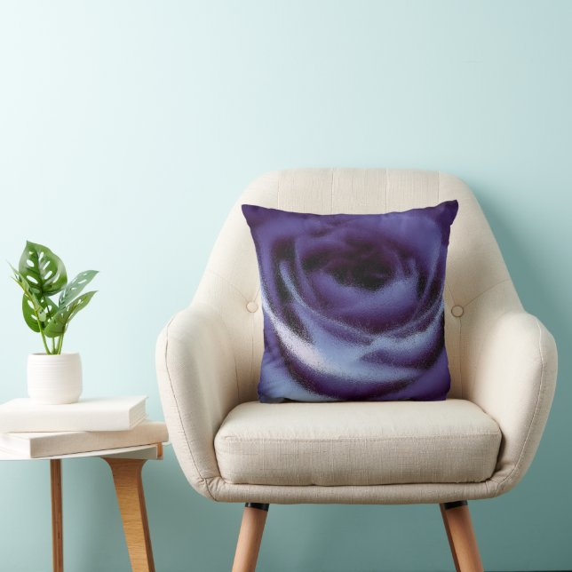 Zacht lavendelglas Roos Kussen (Stoel)