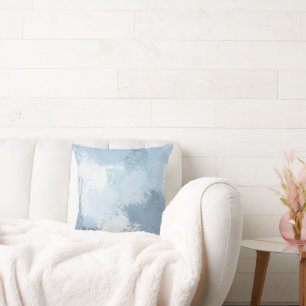 Zacht leisteen blauw Abstract Kussen