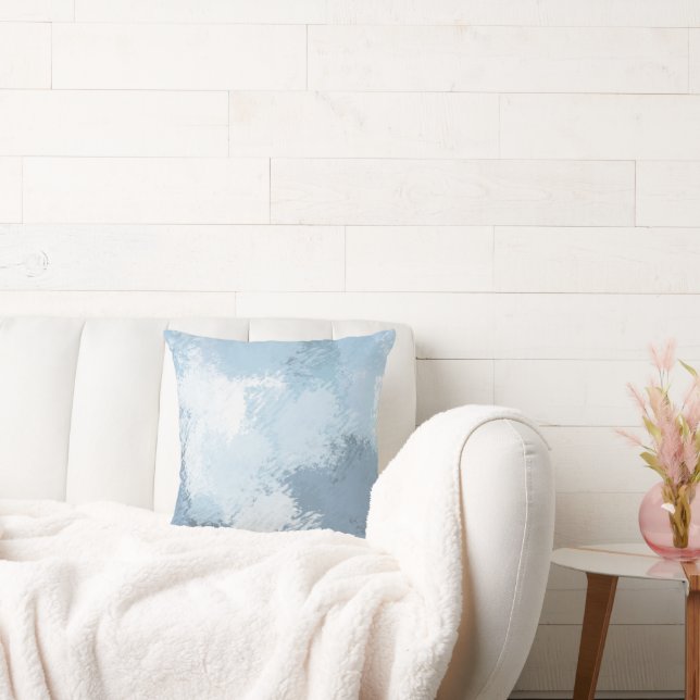 Zacht leisteen blauw Abstract Kussen (Bank)