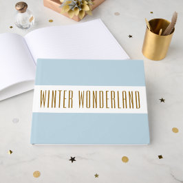  zacht leisteen witte strepen WINTER WONDERLAND Gastenboek