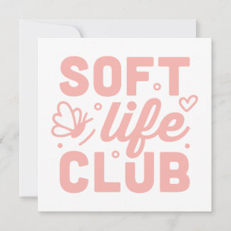 Zacht leven meisjesclub roze kaart
