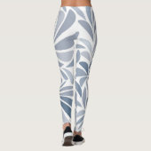 Zacht Licht Blauw Grijs Geometrisch Leggings (Achterkant)