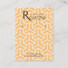 Zacht Licht Oranje Geometrische sieraarscherm Visitekaartje
