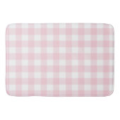 Zacht licht roze Gingham Buffalo Check Plaid Badmat (Voorkant)