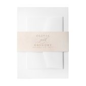 Zacht lichtdeeg heeft neutale bruiloft uitnodigingen wikkel (Voorkant Voorbeeld)