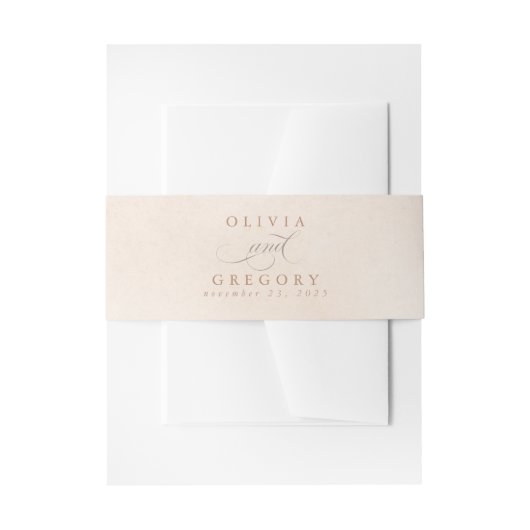 Zacht lichtdeeg heeft neutale bruiloft uitnodigingen wikkel (Voorkant Voorbeeld)