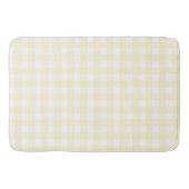 Zacht lichtgele Gingham Buffalo Check Plaid Badmat (Voorkant)