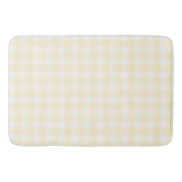 Zacht lichtgele Gingham Buffalo Check Plaid Badmat