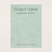 Zacht lichtgroene textuur oordekkaart visitekaartje (Voorkant)