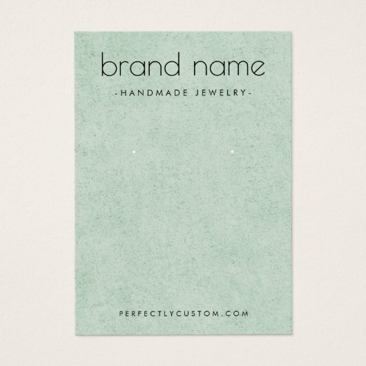 Zacht lichtgroene textuur oordekkaart visitekaartje (Voorkant)