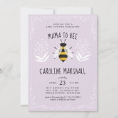 Zacht Lila Rustic Mama to bee Baby shower Kaart (Voorkant)